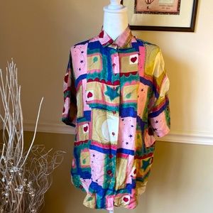 Vintage  The Limited Silk, Women’s Button Down Shirt